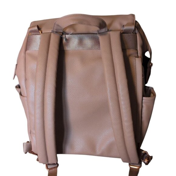 Clevermade Lily Blush Diaper Backpack Rose Gold Hardware in Leather Lots Pockets - Picture 3 of 8